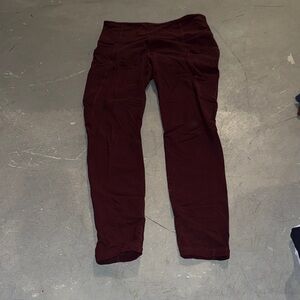 Athleta Burgundy Leggings
